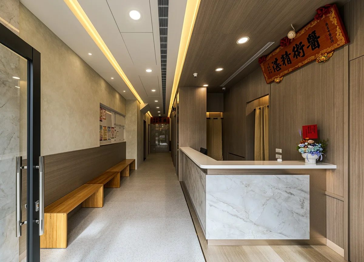 廣吉中醫掛號櫃台走廊景深全景